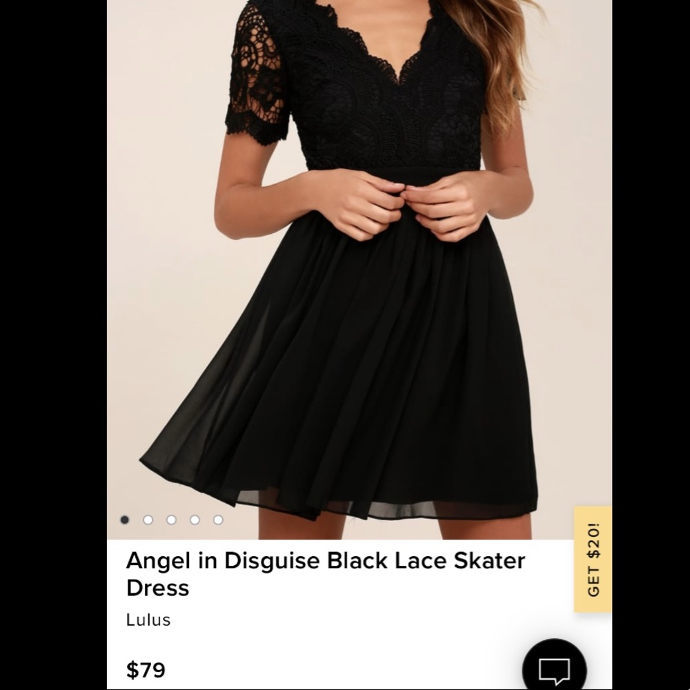 Black lace skarter dress